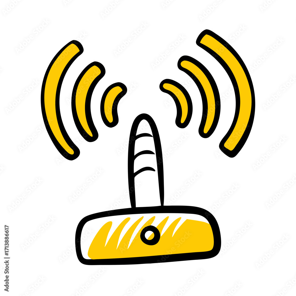 Poster wireless wifi connection signal icon for web and graphic design