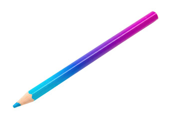 Isolated gradient colored pencil, art tool, drawing instrument, creative and vibrant