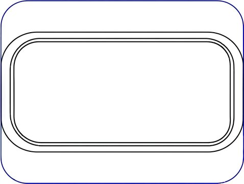 Simple, rectangular frame with double outline