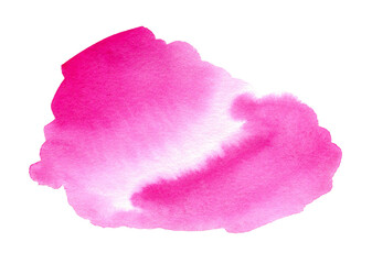 Abstract watercolor background. Hand drawn brush strokes pink watercolor spot
