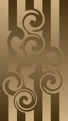 Beautiful luxury golden twirl stripes design