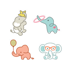 Elephant baby logo, baby shop