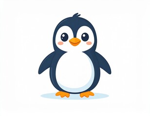 A simple penguin mascot character