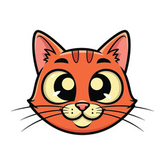 Animated cat cartoon portrait: An adorable cartoon cat portrait with endearing eyes and an innocent expression, ready to capture your heart with its cuteness and charm. 
