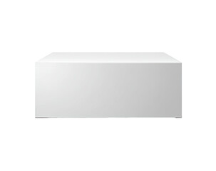 Simple white rectangular box, possibly a display or storage unit