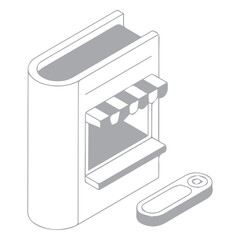 Bookstore building icon