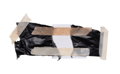 adhesive tape collage art with different elements grunge style png isolated on transparent background