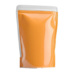 Orange pouch with a zipper closure