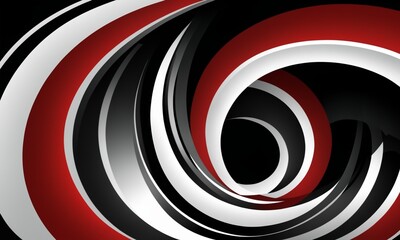 Stunning abstract black, red, white swirling pattern design makes a modern backdrop or wallpaper art