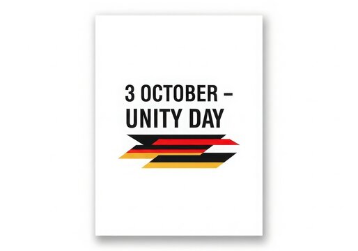 3 october unity day with german flag colors abstract design