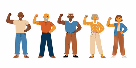 Diverse Group of People Showing Fists diversity individuals