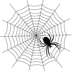 
A spooky black and white vector graphic of a spider on its intricate web, perfect for Halloween and symbolizing danger, fear, and creepy crawlies.
A spooky black and w