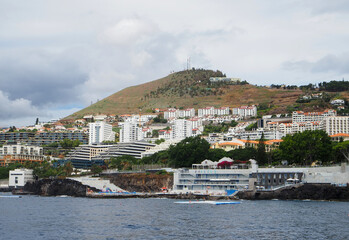Fototapeta premium Funchal - the capital of Madeira island as seen from a boat