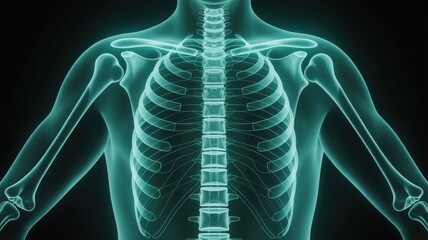 Anatomical illustration of the human skeletal system