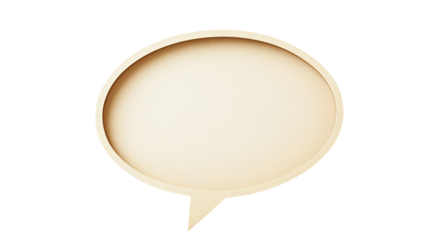 Empty beige speech bubble (1)