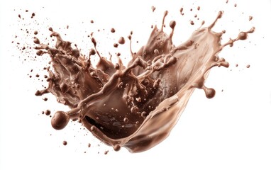 Chocolate liquid splashing outwards