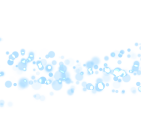 Blue Glow Bokeh Lights Overlay PNG With Transparent Background