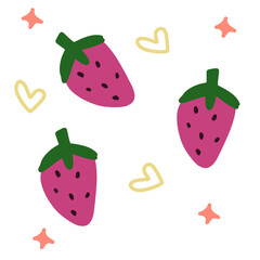 Strawberries doodles