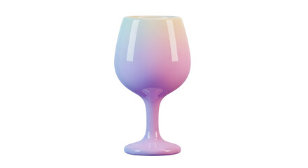 Elegant champagne flute with gradient pastel colors