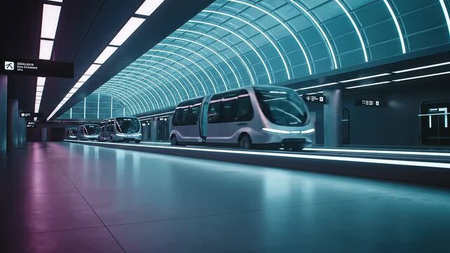 Futuristic Autonomous Electric Vehicle Transit System.