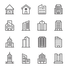 building icon set