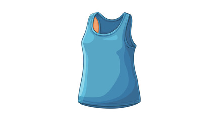 A digital illustration of a light blue tank top. The image is a simple, cartoon-style rendering of a women's sleeveless shirt.  The tank top is presented on a white background with 