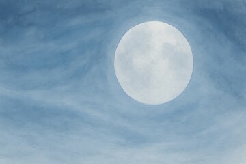 부드러운 달빛 아래 하늘