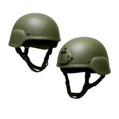 Fototapeta premium Military Helmets Isolated on White Background