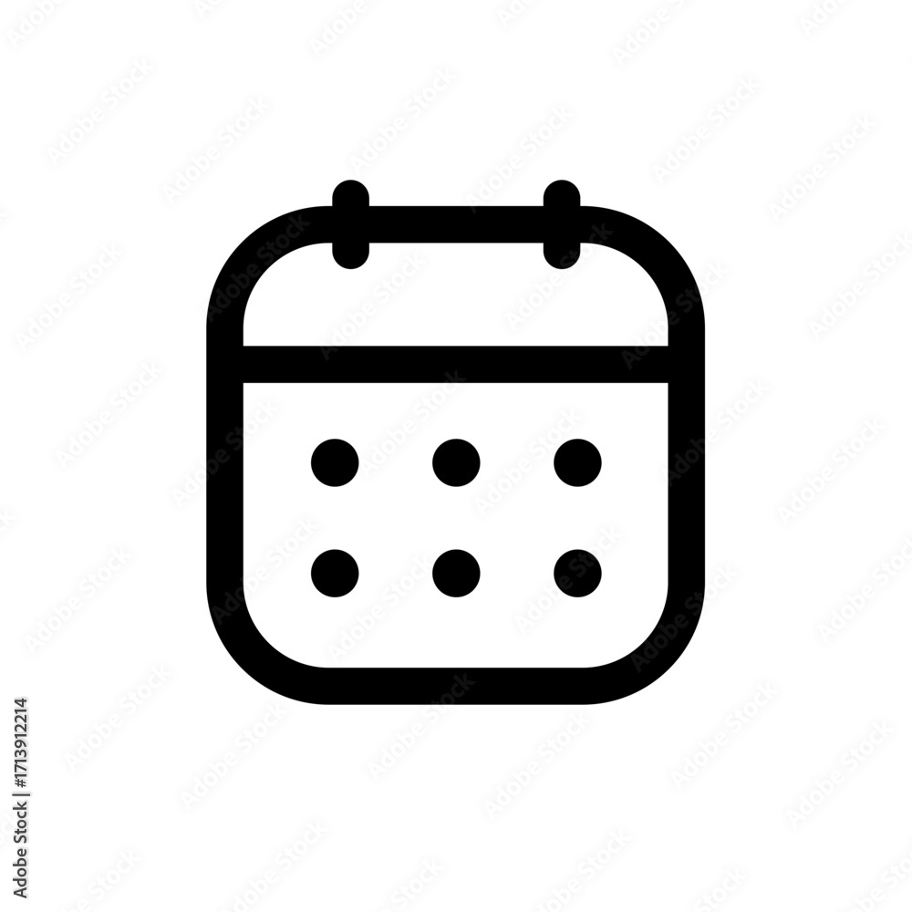 Poster calendar icon. transparent background outline vector icon in svg format.