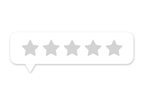 0 star rating PNG with transparent background, customer review feedback icon showing worst score and complete dissatisfaction