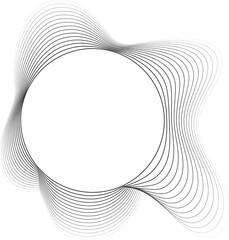 Circle frame line liquid blend gradient emblem for badges, tag, logo