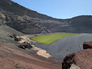 Lago Verde Lagoon in Lanzarote, Canary Islands (Spain)