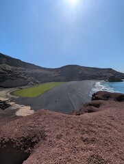 Lago Verde Lagoon in Lanzarote, Canary Islands (Spain)