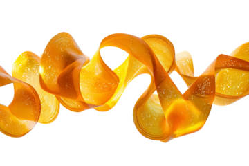 Abstract swirls of orange, flowing against black background