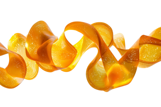 Abstract swirls of orange, flowing against black background