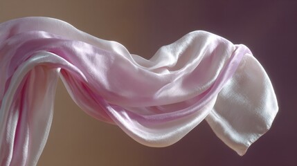 A wispy blush silk ribbon undulates like coral in sunset hues, symbolizing delicate balance on National Silk Day