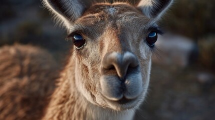 Curious llama eyes shimmer in the Andean twilight, evoking Inti Raymi celebrations and whimsical South American wanderlust dreams