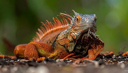Close-up of a vibrant iguana (1)
