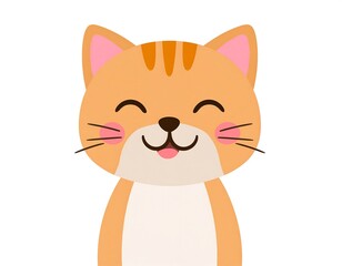 Cute orange cartoon cat