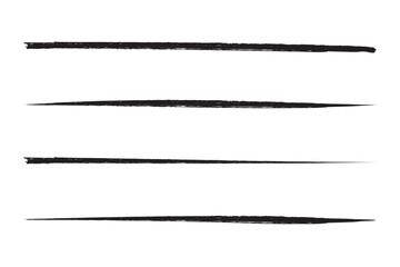Set of hand drawn pen lines vector illustration design element, grunge strokes, doodle lines underline scribble