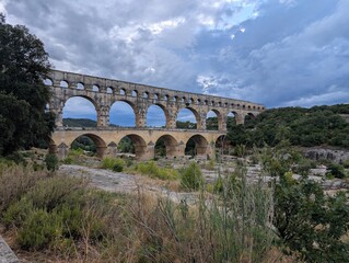 Obraz premium Pont du Gard aqueduct in Provence, France