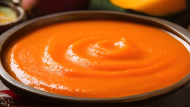Mango Aamras Puree Seasonal Summer Dessert Fresh