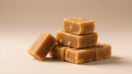 Organic Jaggery Blocks Traditional Cane Sugar Brown