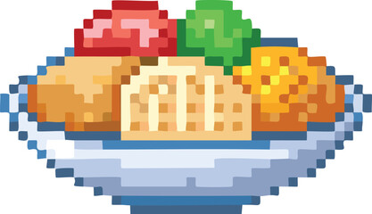 Ice Cream Bowl Pixel Art