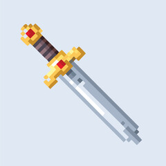 ixel Art RPG Sword Icon
