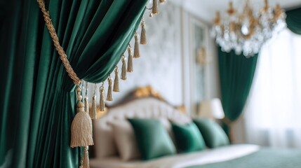 curtains in the window