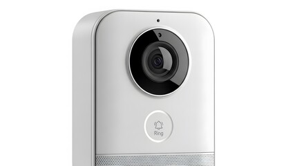 Modern Smart Doorbell with Integrated Camera for Home Security.