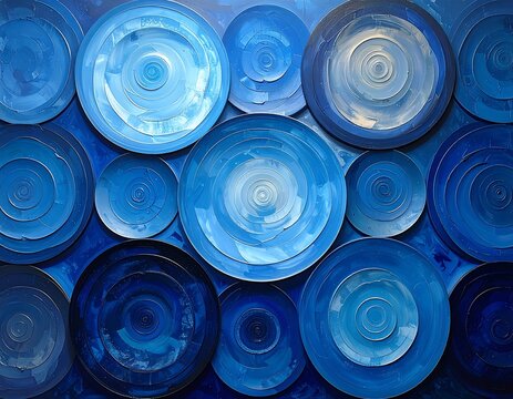 Abstract blue circular pattern