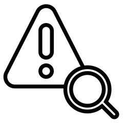 Risk Study Icon in Line Style Suitable for Web, Apps, Presentation, or Printable Meanings