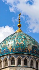 Mosque dome with intricate tilework